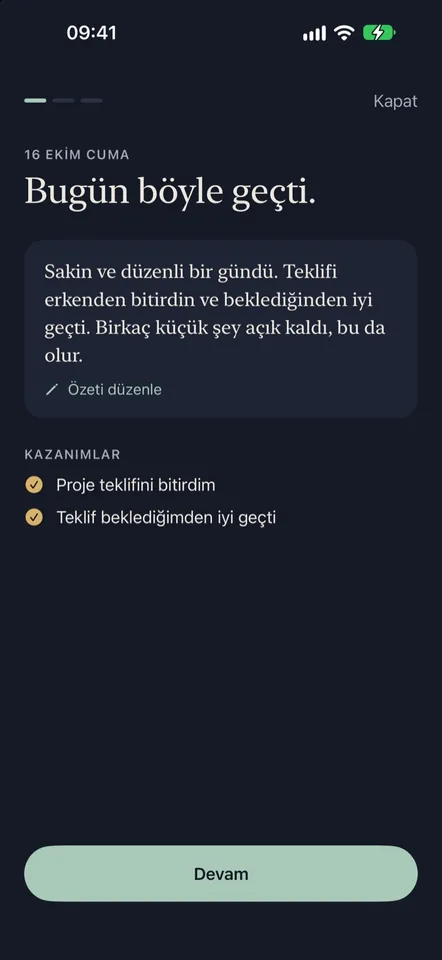 Gün özeti