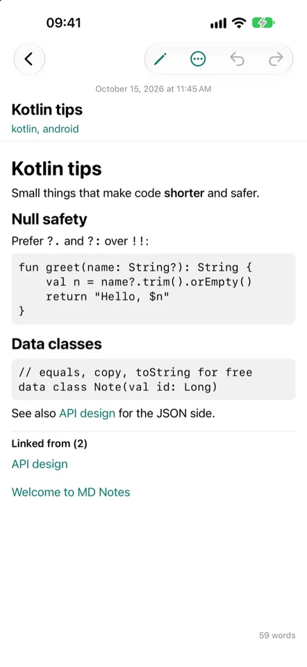 Live preview with code blocks